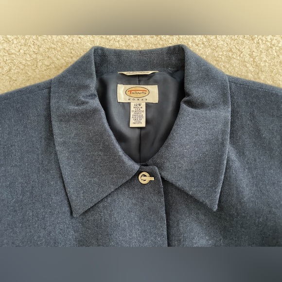 Talbots navy blue laine wool jacket - Picture 4 of 7
